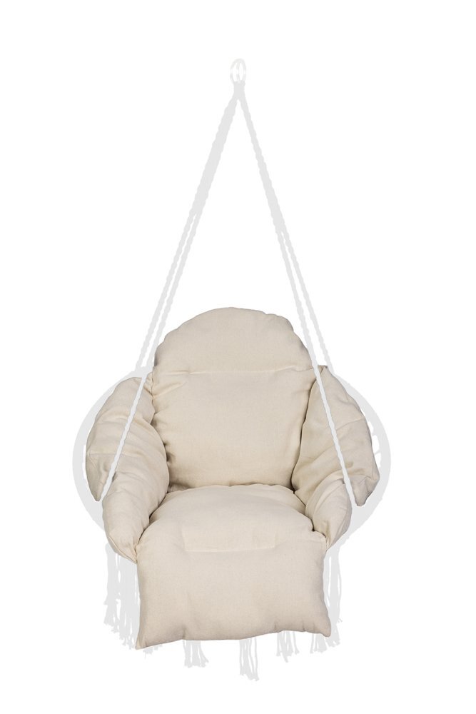 Ikonka Perna pentru leagan design elegant cu extensii pentru coapse si cap dimensiune XXL 64 x 56 x 66 cm Ecru