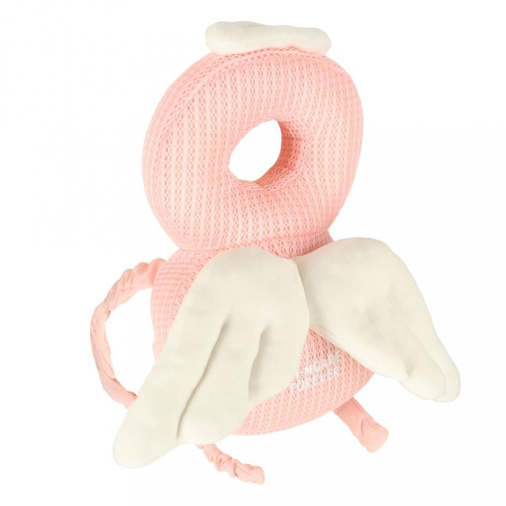 Ikonka Pernuta de protectie spate si cap pentru copii in forma de rucsacel cu bretele reglabile dimensiune 31 x 19 x 8 cm model Pink Angel
