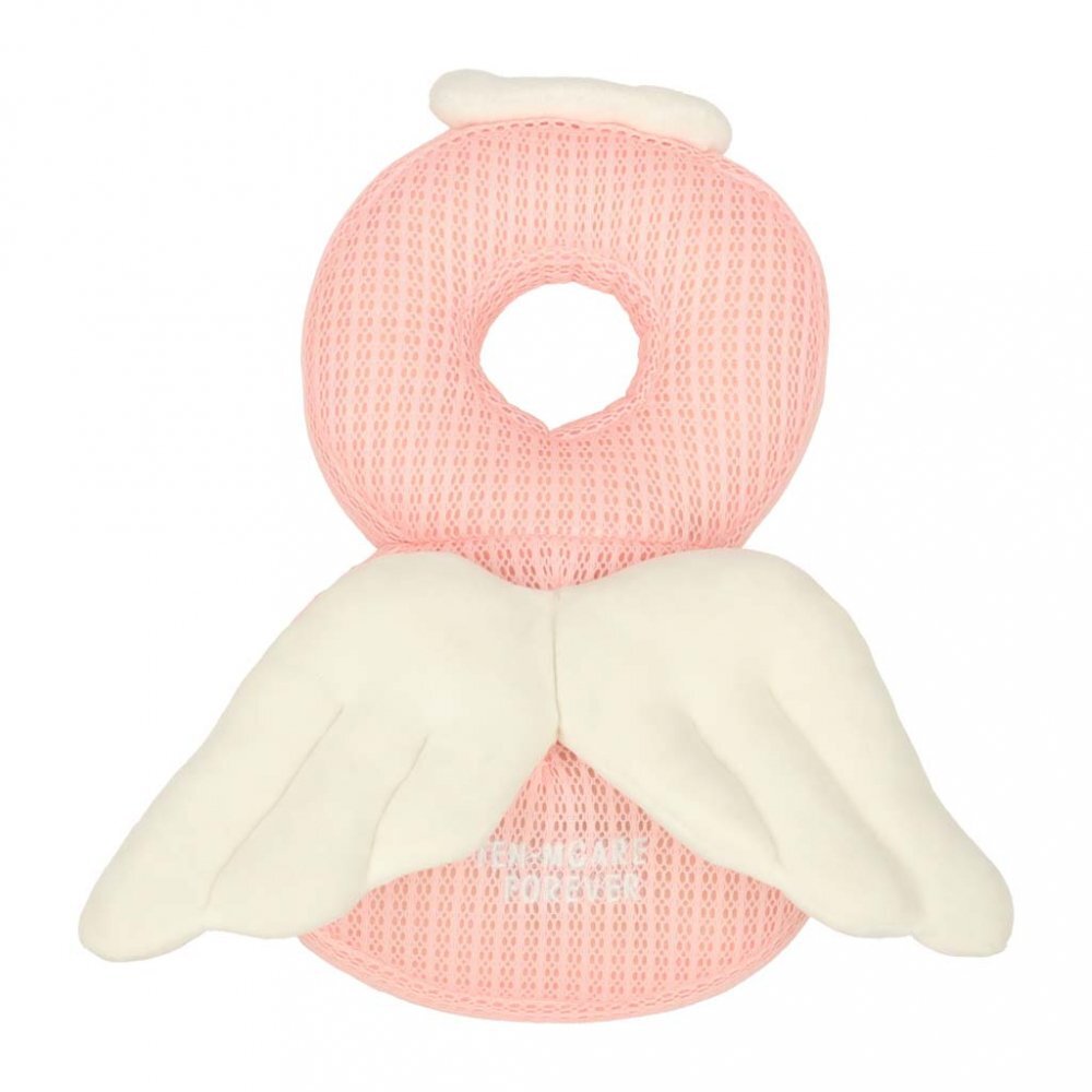 Ikonka Pernuta de protectie spate si cap pentru copii in forma de rucsacel cu bretele reglabile dimensiune 31 x 19 x 8 cm model Pink Angel