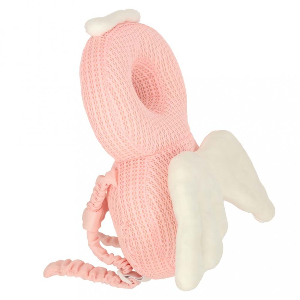 Ikonka Pernuta de protectie spate si cap pentru copii in forma de rucsacel cu bretele reglabile dimensiune 31 x 19 x 8 cm model Pink Angel