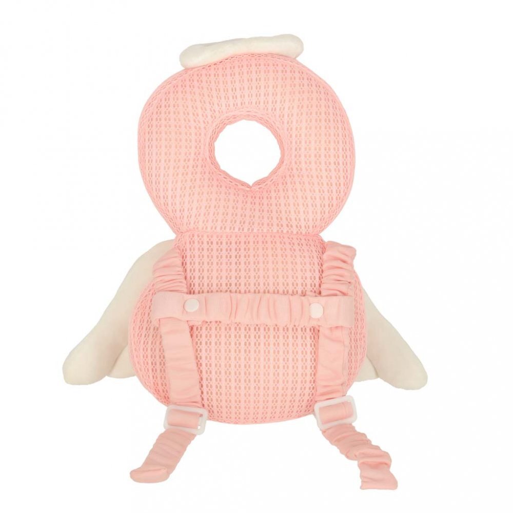 Ikonka Pernuta de protectie spate si cap pentru copii in forma de rucsacel cu bretele reglabile dimensiune 31 x 19 x 8 cm model Pink Angel