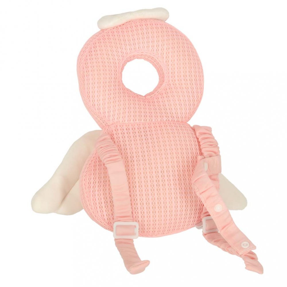 Ikonka Pernuta de protectie spate si cap pentru copii in forma de rucsacel cu bretele reglabile dimensiune 31 x 19 x 8 cm model Pink Angel
