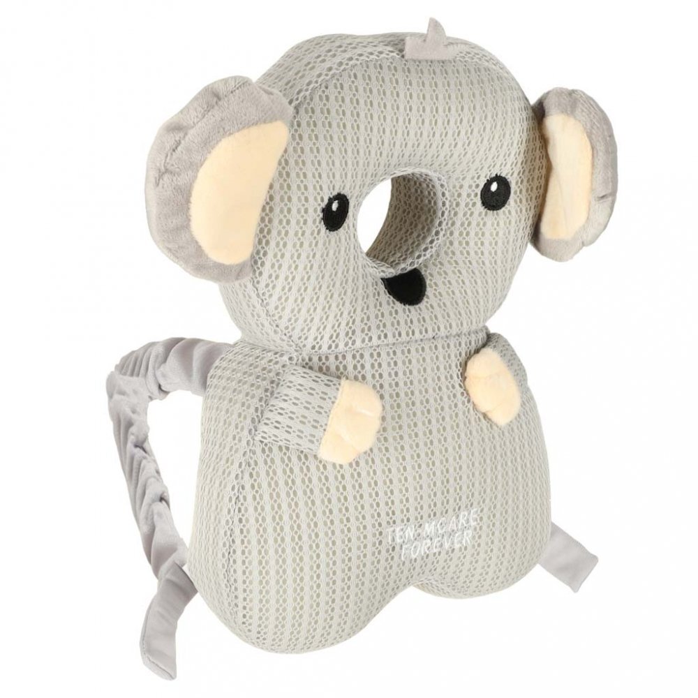 Ikonka Pernuta de protectie spate si cap pentru copii in forma de rucsacel cu bretele reglabile dimensiune 31 x 21 x 8 cm model Grey Koala