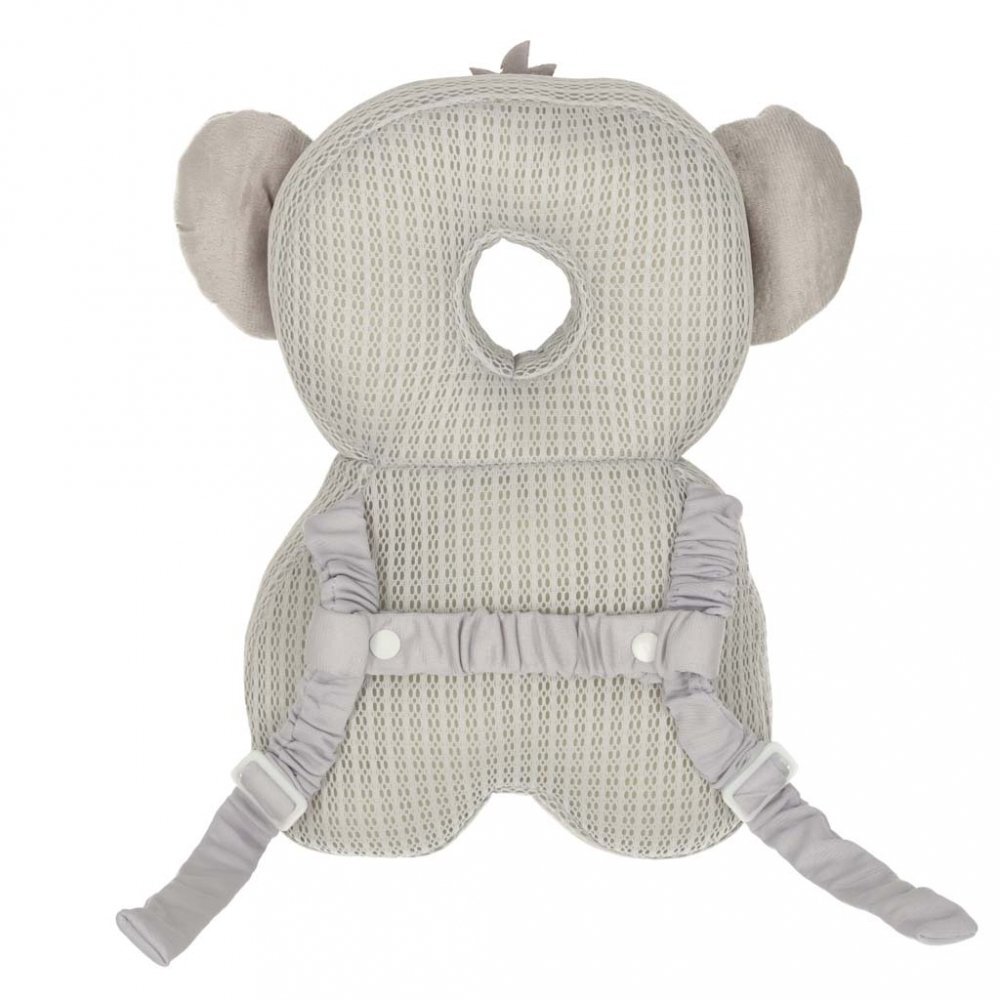 Ikonka Pernuta de protectie spate si cap pentru copii in forma de rucsacel cu bretele reglabile dimensiune 31 x 21 x 8 cm model Grey Koala