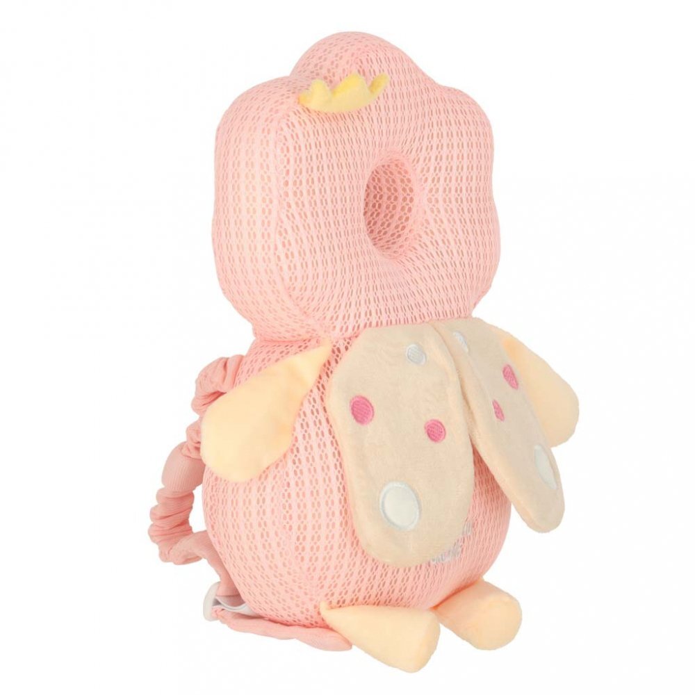 Ikonka Pernuta de protectie spate si cap pentru copii in forma de rucsacel cu bretele reglabile dimensiune 31 x 21 x 8 cm model Pink Fairy