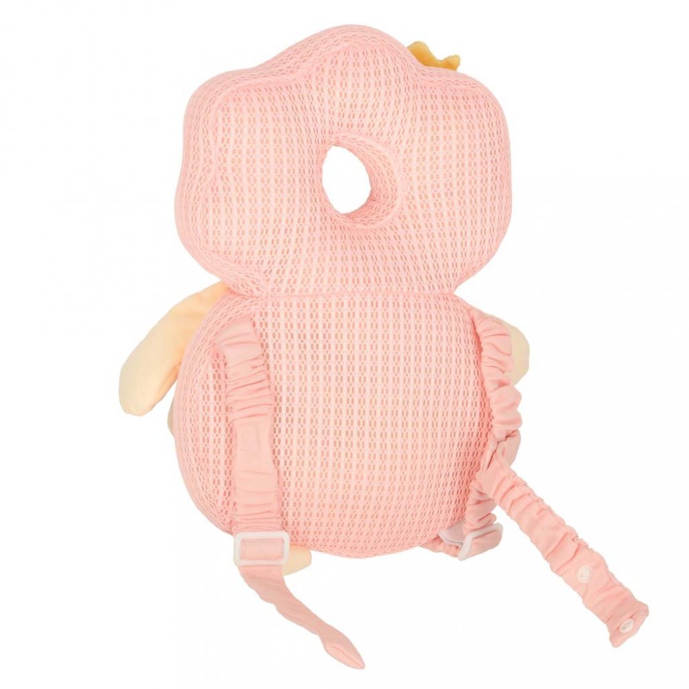 Ikonka Pernuta de protectie spate si cap pentru copii in forma de rucsacel cu bretele reglabile dimensiune 31 x 21 x 8 cm model Pink Fairy