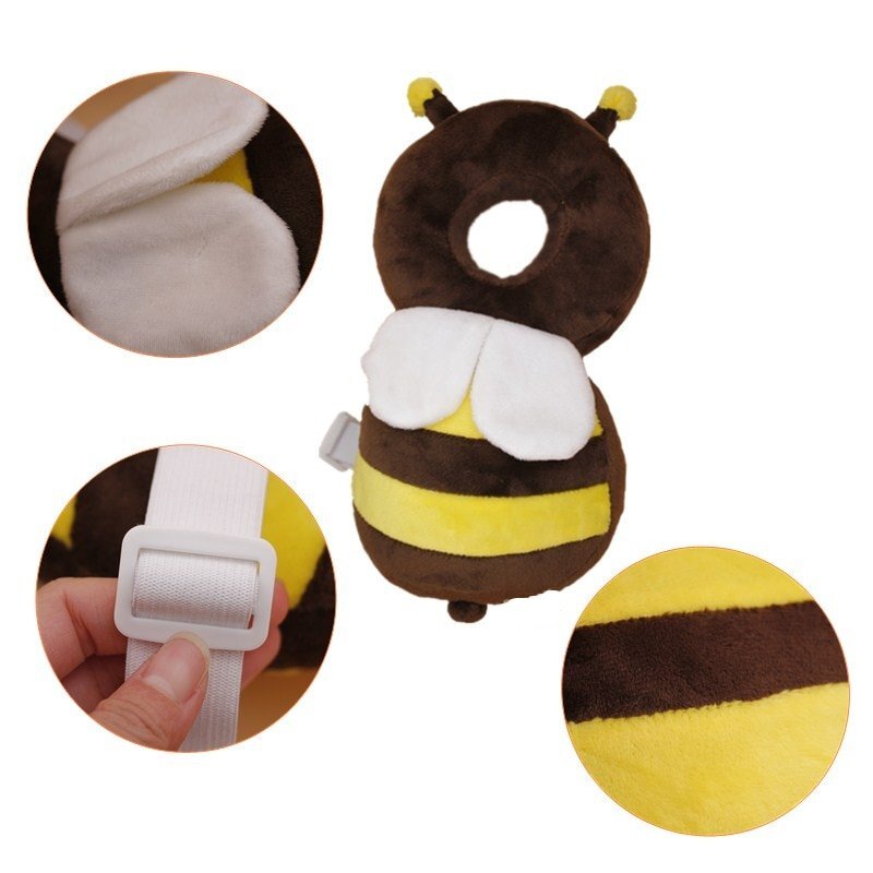 Ikonka Pernuta protectie spate si cap pentru copii in forma de rucsacel cu bretele reglabile dimensiune 25 x 15cm Albinuta