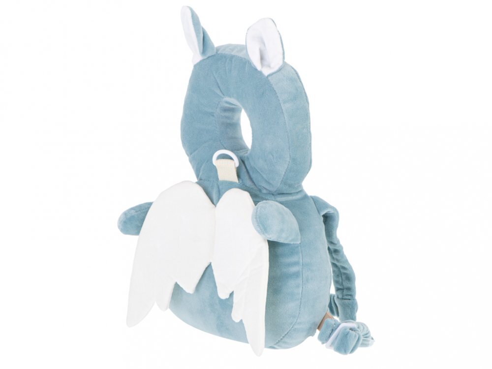 Ikonka Pernuta protectie spate si cap pentru copii in forma de rucsacel cu bretele si Ham pentru invatarea mersului dimensiune 30 x 20 x 4 cm Blue Bat