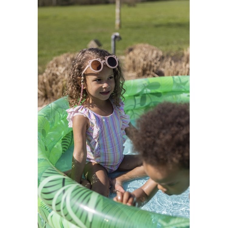 Ikonka Piscina gonflabila pentru copii cu 3 inele 150 cm Leaves