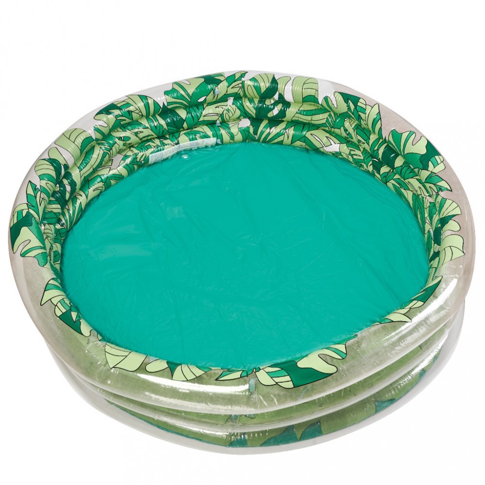 Ikonka Piscina gonflabila pentru copii cu 3 inele 150 cm Leaves