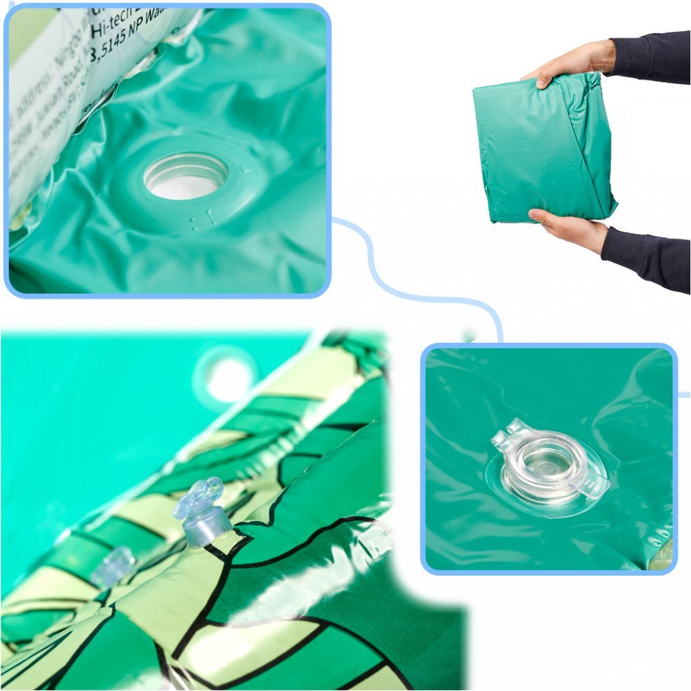 Ikonka Piscina gonflabila pentru copii cu 3 inele 150 cm Leaves