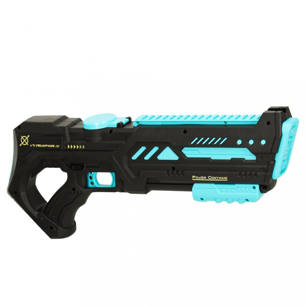 Ikonka Pistol cu apa pentru copii cu efecte sonore incarcare USB Raza de tragere 10 metri rezervor 200 ml 45 x 13.5 cm Blue Black