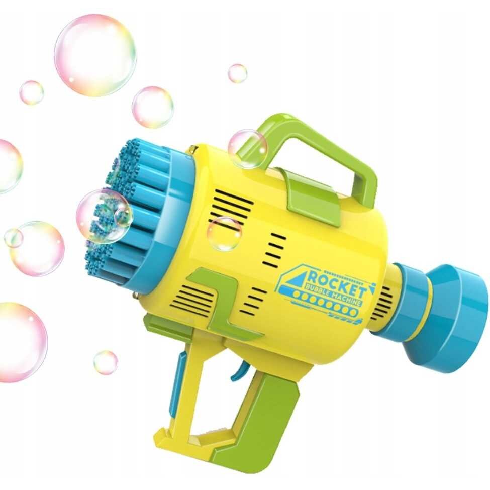 Ikonka Pistol pentru baloane de sapun Bubble Maker galben