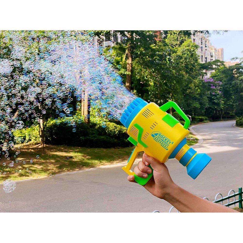 Ikonka Pistol pentru baloane de sapun Bubble Maker galben