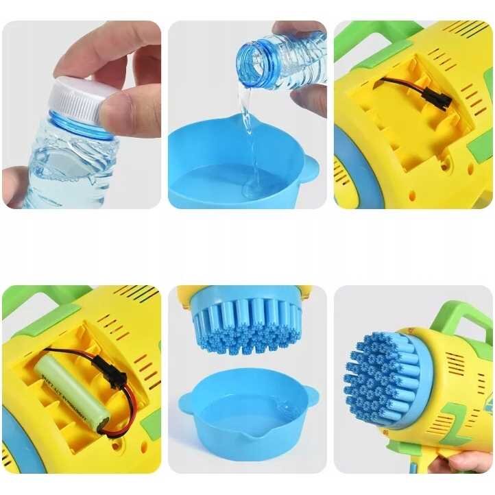Ikonka Pistol pentru baloane de sapun Bubble Maker galben