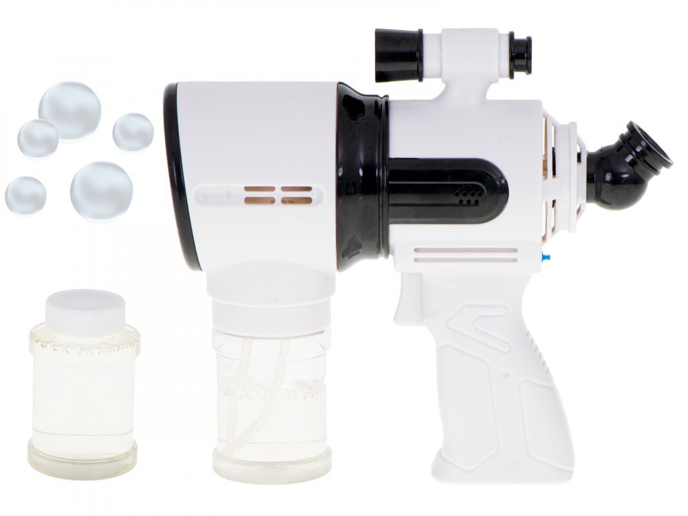 Ikonka Pistol telescopic pentru baloane de sapun cu 2 rezerve de lichid White