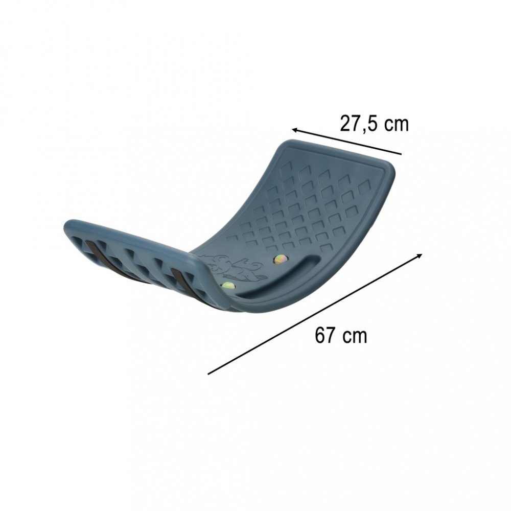 Ikonka Placa de echilibru pentru copii blue cu 2 bilute incluse dimensiune 67 x 29 cm