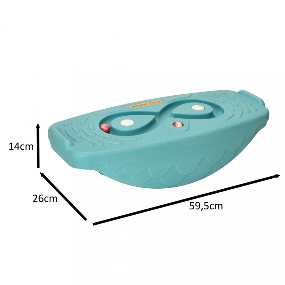 Ikonka Placa de echilibru pentru copii cu labirint si bile turquoise dimesniune 59.5 x 26 x 14 cm