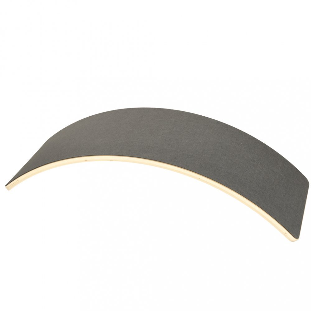 Ikonka Placa de echilibru pentru copii Grey placaj din lemn de tei si pasla dimensiune 82 x 30 x 2 cm