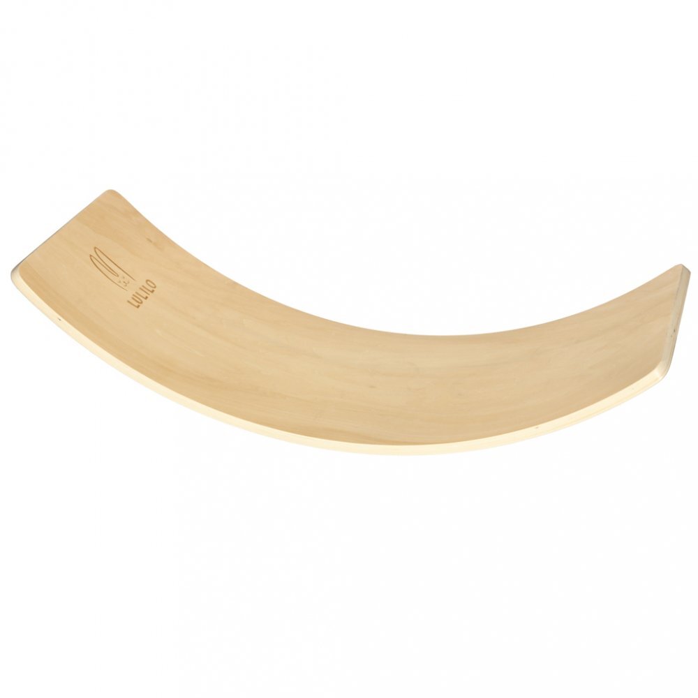 Ikonka Placa de echilibru pentru copii Lulilo bej realizata din lemn dimensiune 82 x 30 x 2 cm