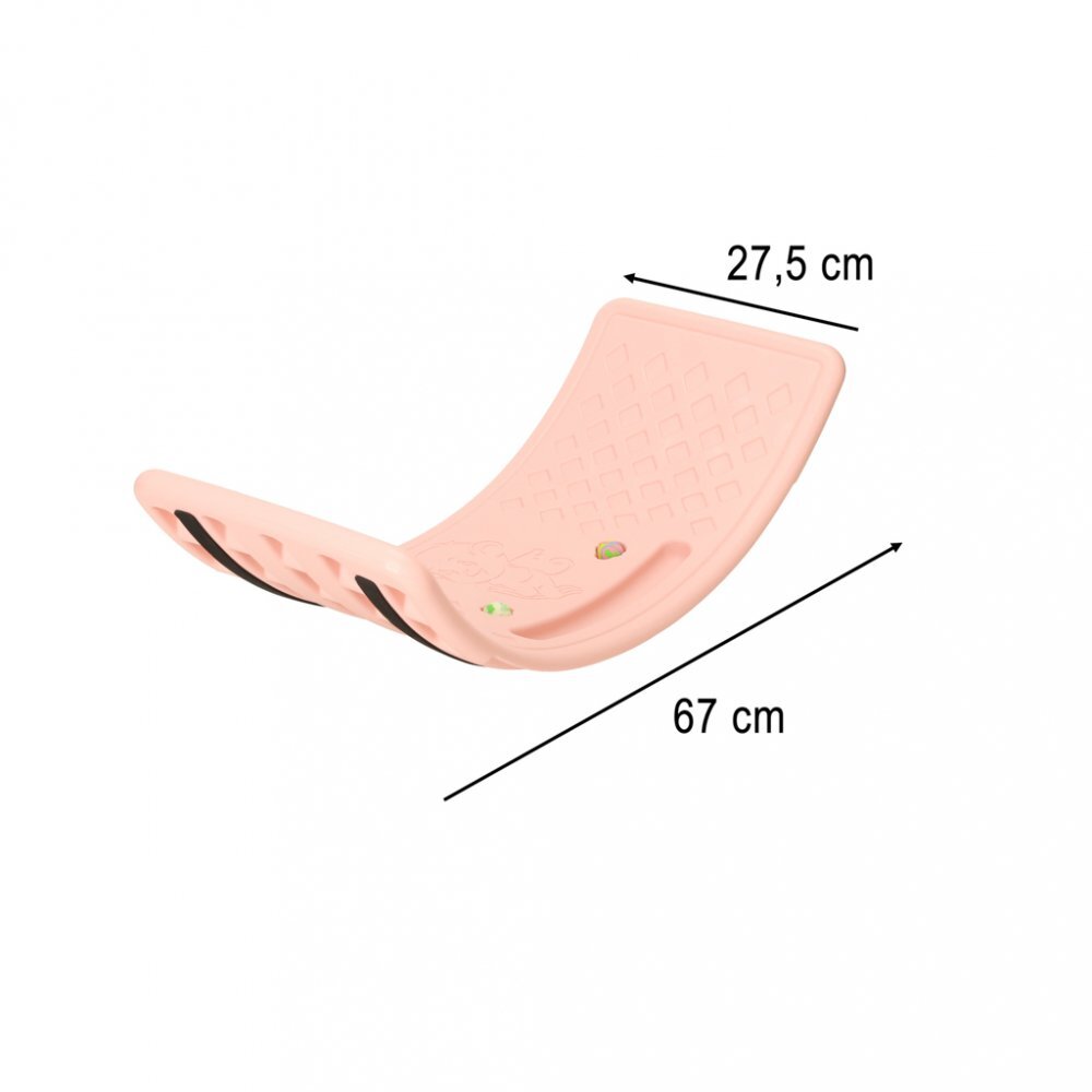 Ikonka Placa de echilibru pentru copii pink cu 2 bilute incluse dimensiune 67 x 29 cm