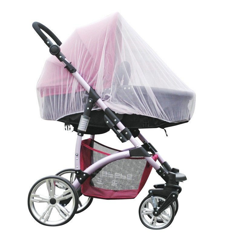 Ikonka Plasa anti-tantari pentru carucior copii elastica din poliester flexibil dimensiune universala 140 cm Alb