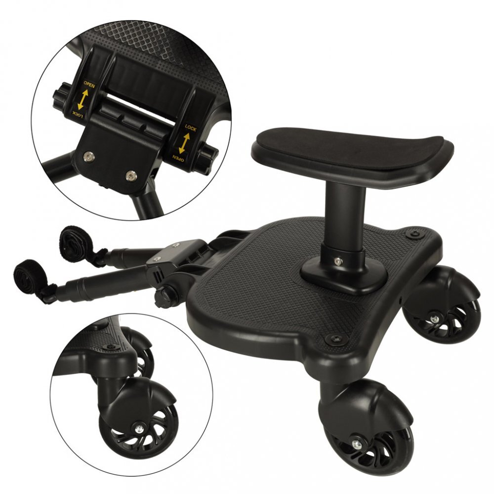 Ikonka Platforma carucior pentru al doilea copil Black