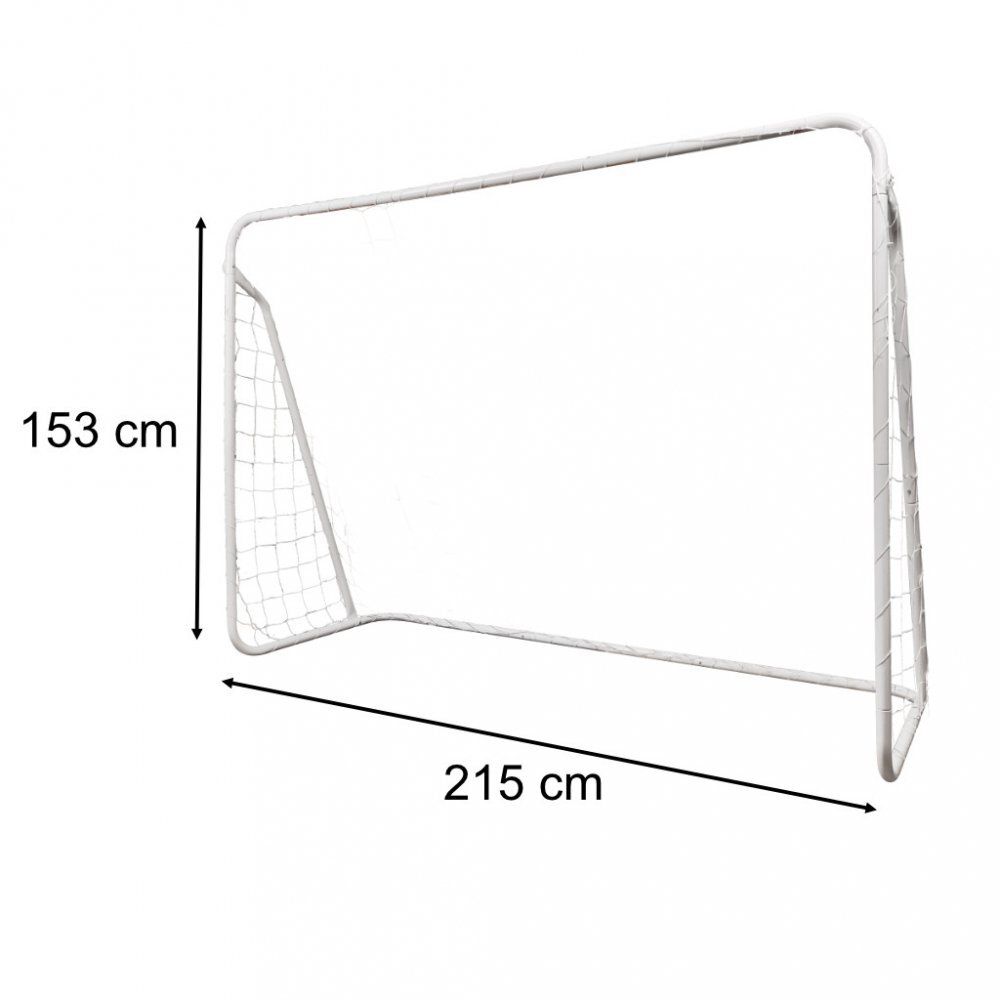 Ikonka Poarta de fotbal si tinta de antrenament 2 in 1 pentru copii portabila cu cadrul din din otel dimensiune 215 x 153 x 76 cm Red