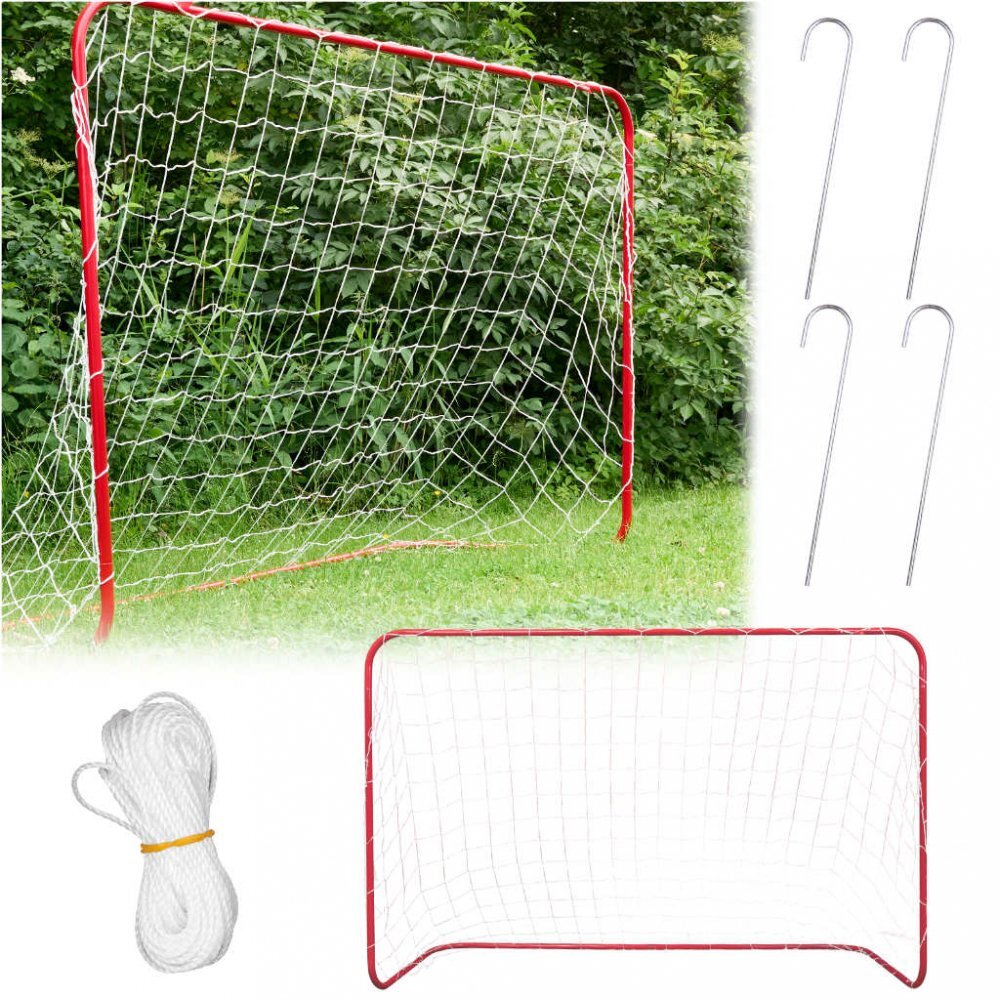 Ikonka Poarta fotbal pentru copii constructie robusta din otel galvanizat dimensiune 183 x 122 x 61 cm