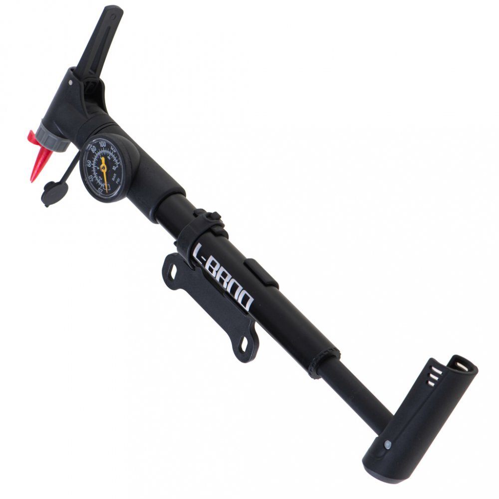 Ikonka Pompa de bicicleta cu manometru 32cm Negru