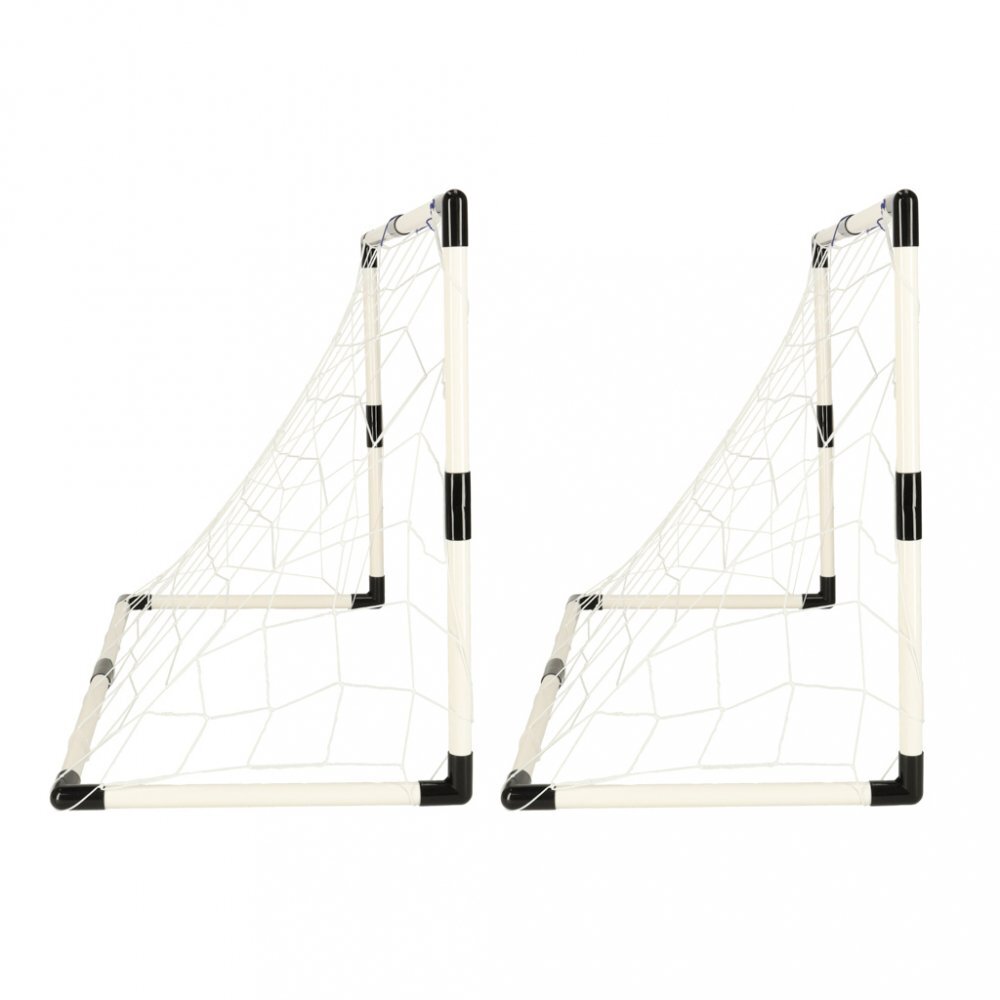 Ikonka Porti de fotbal 2in1 pentru copii cu mingi si pompa inclusa design compact montare intuitiva dimensiune 95 x 48 x 70 cm