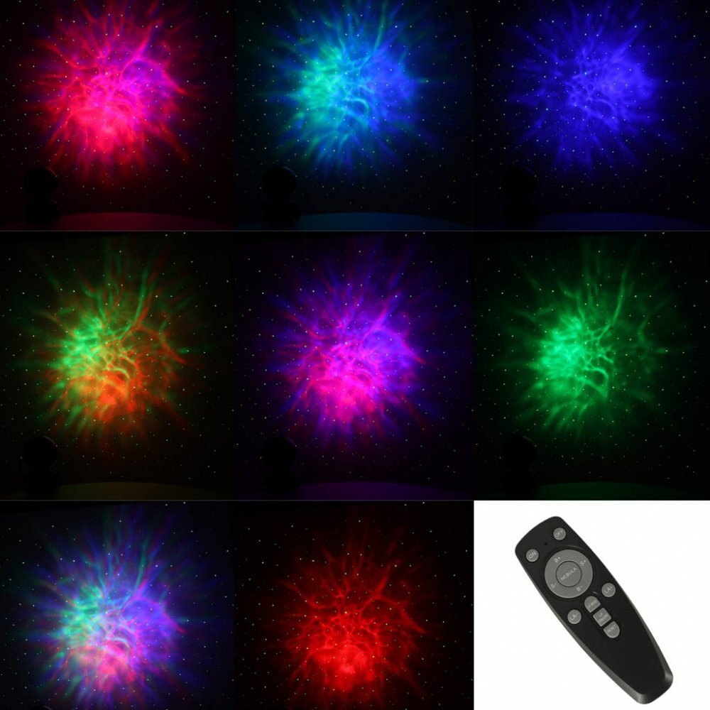 Ikonka Proiector decorativ Astronaut Star cu cap rotativ 360 grade si telecomanda black