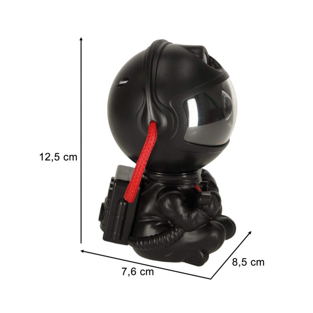 Ikonka Proiector decorativ Astronaut Star cu cap rotativ 360 grade si telecomanda black