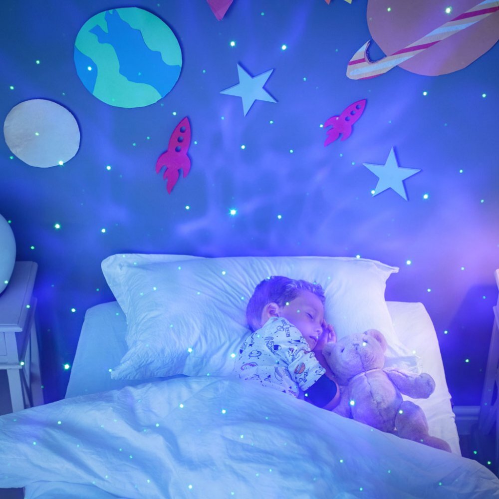 Ikonka Proiector decorativ Astronaut Star cu cap rotativ 360 grade si telecomanda white