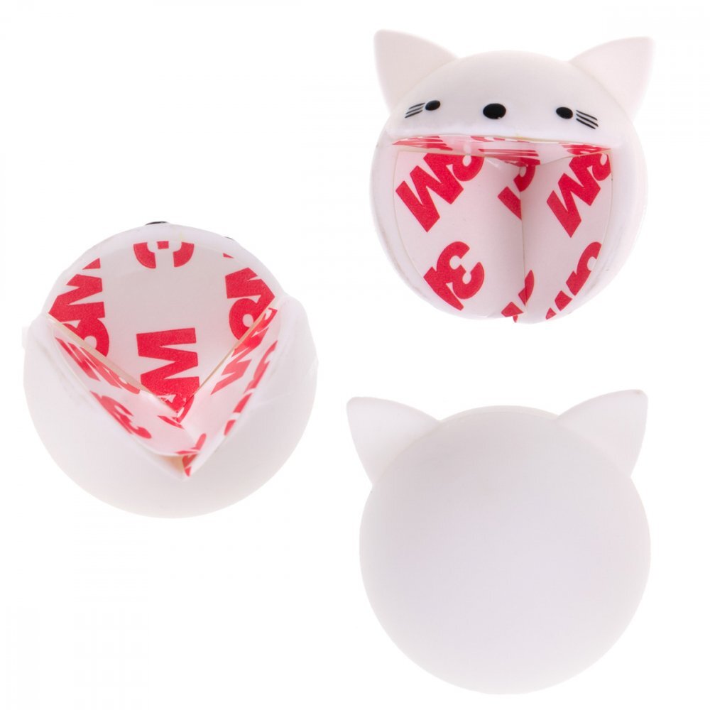 Ikonka Protectie pentru colturi din silicon White Cat