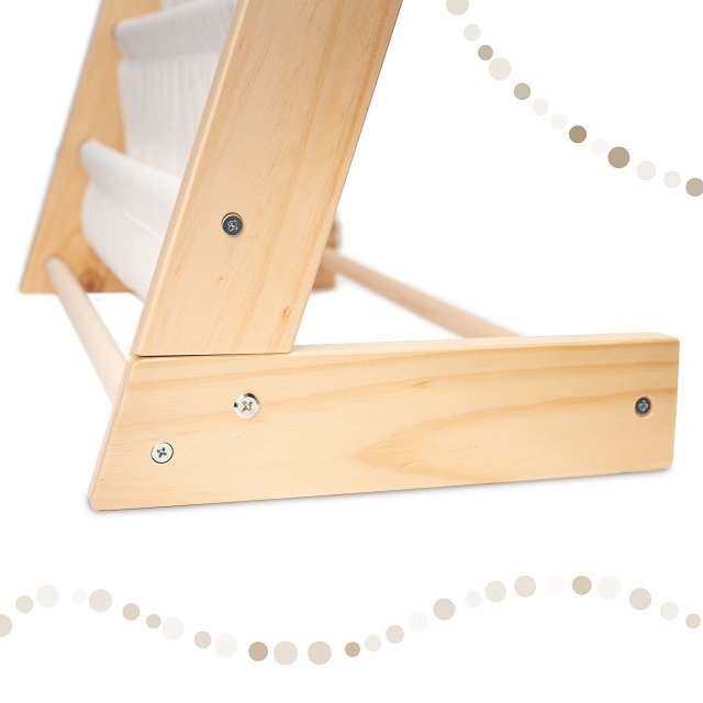 Ikonka Raft organizator de carti pentru copii realizat din lemn dimensiune 79 x 62.5 x 30 cm
