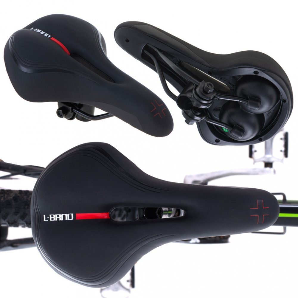 Ikonka Sa pentru bicicleta in forma ergonomica Poliuretan 30x17.5x10cm Negru