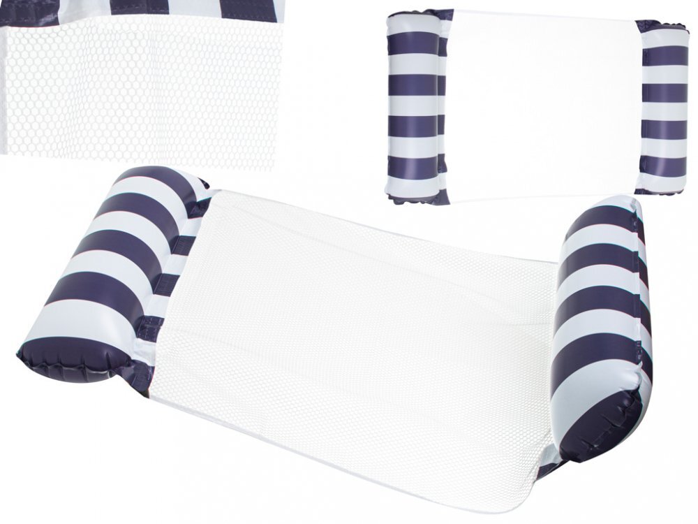Ikonka Saltea gonflabila de plaja 120x70cm Blue Stripes