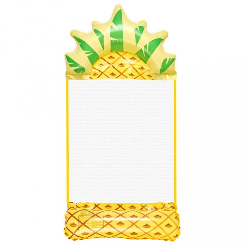 Ikonka Saltea gonflabila tip hamac pentru plaja si piscina dimensiune 135 x 72 cm model Ananas