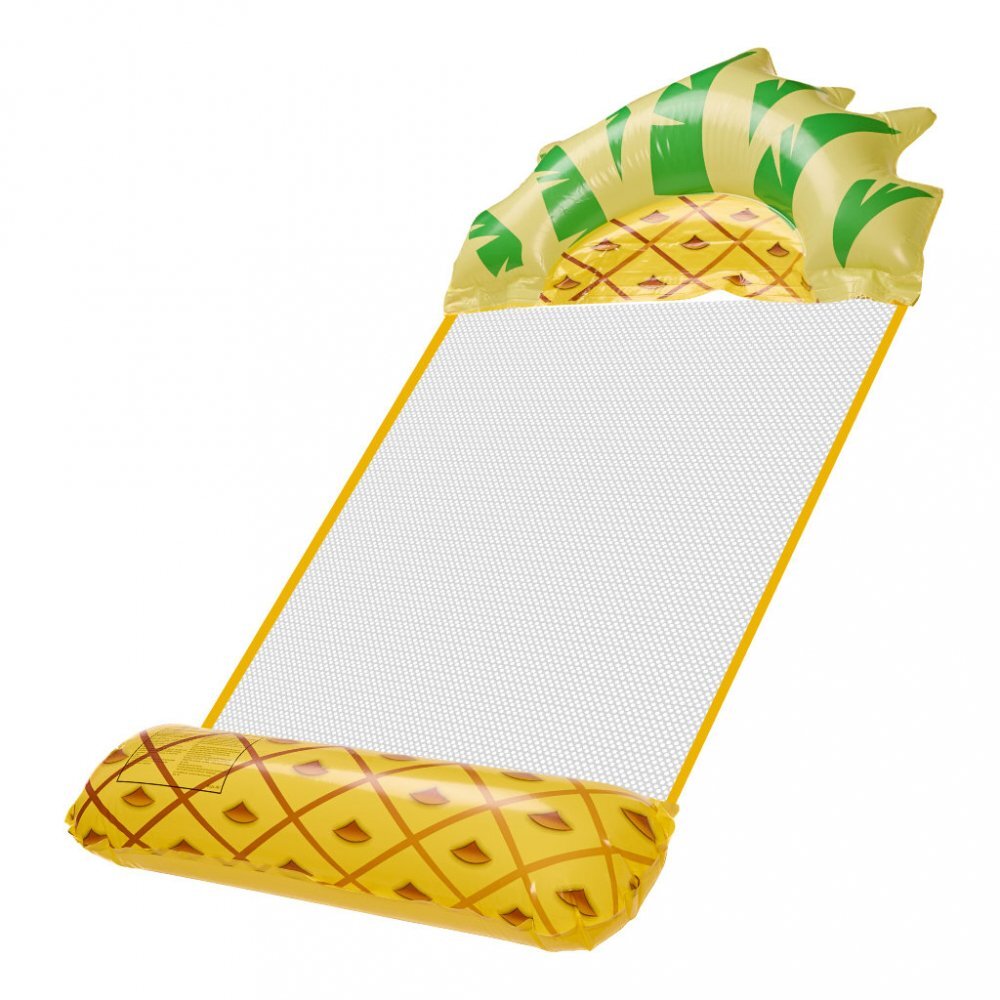 Ikonka Saltea gonflabila tip hamac pentru plaja si piscina dimensiune 135 x 72 cm model Ananas