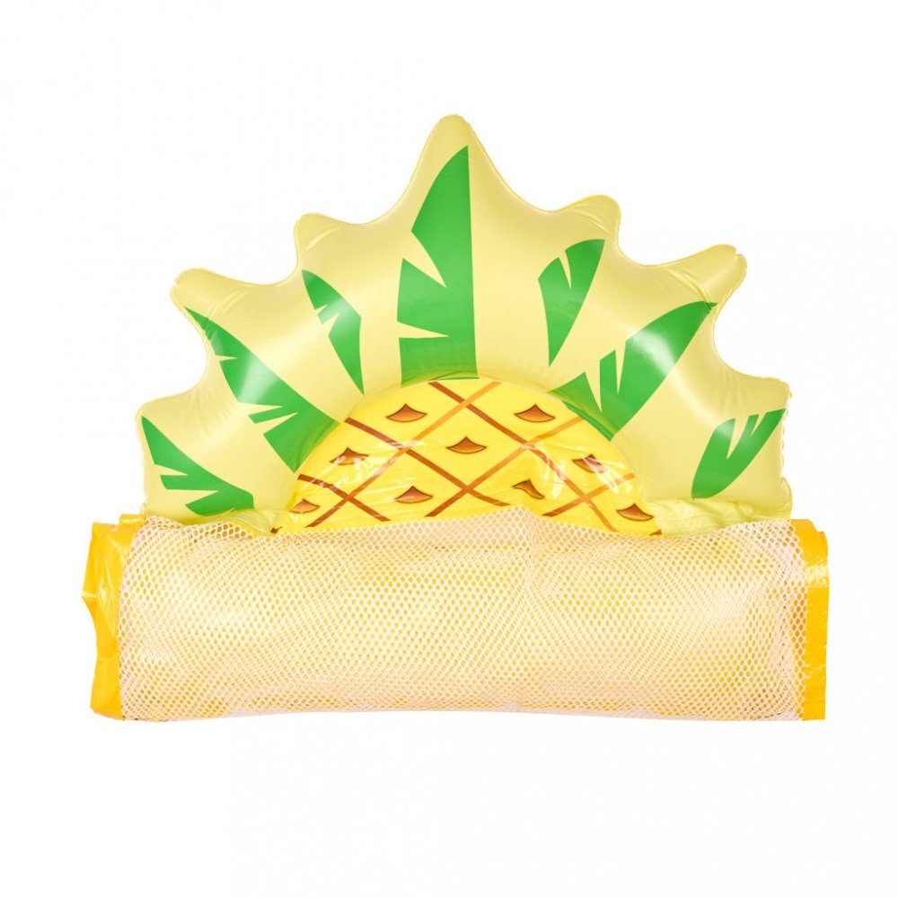 Ikonka Saltea gonflabila tip hamac pentru plaja si piscina dimensiune 135 x 72 cm model Ananas