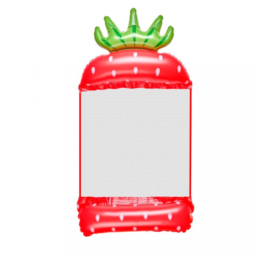 Ikonka Saltea gonflabila tip hamac pentru plaja si piscina dimensiune 150 x 70 cm model Capsunica