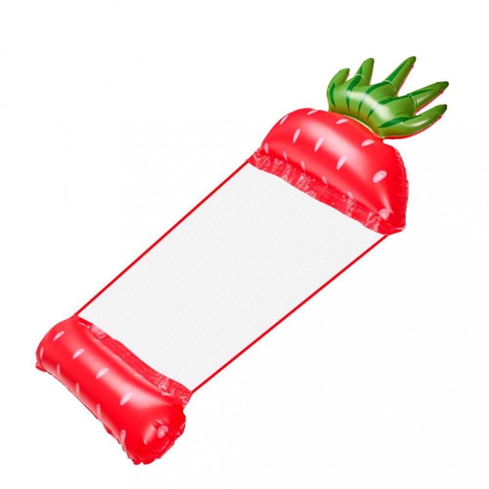 Ikonka Saltea gonflabila tip hamac pentru plaja si piscina dimensiune 150 x 70 cm model Capsunica