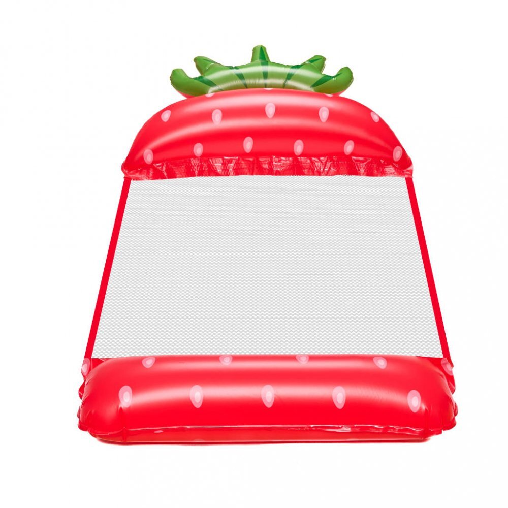 Ikonka Saltea gonflabila tip hamac pentru plaja si piscina dimensiune 150 x 70 cm model Capsunica
