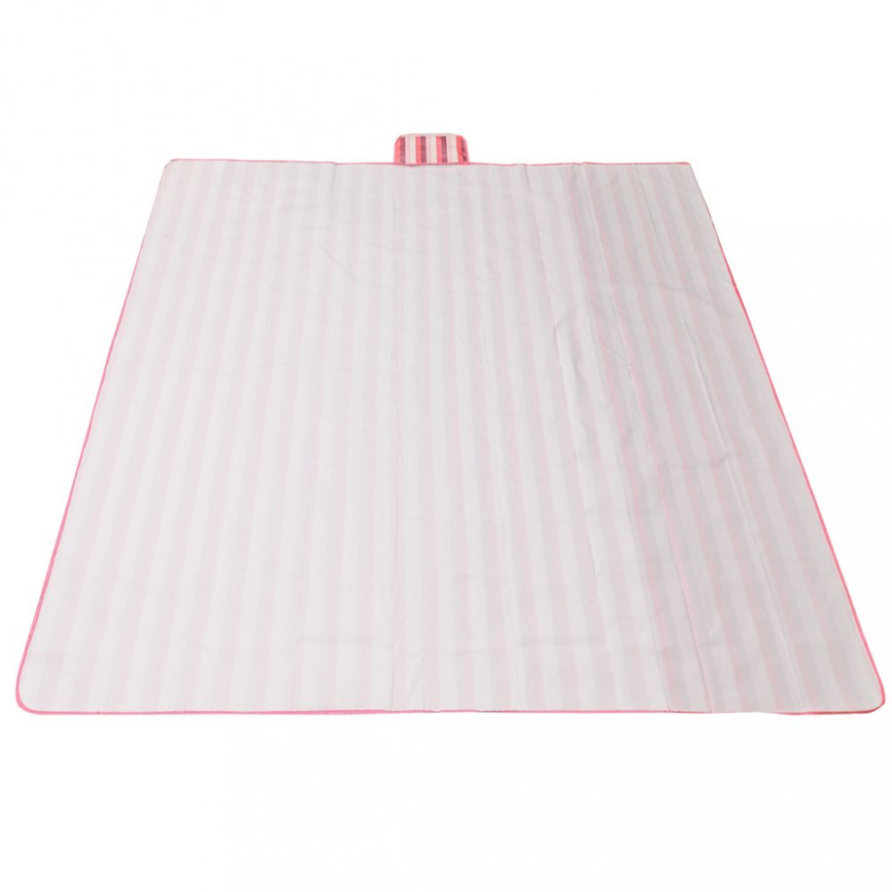 Ikonka Saltea impermeabila de plaja sau picnic 200 x 200 cm Pink Strips