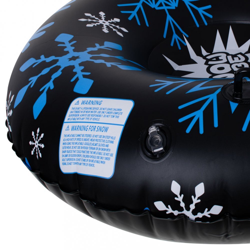 Ikonka Sanie gonflabila 95cm Black Snowflake
