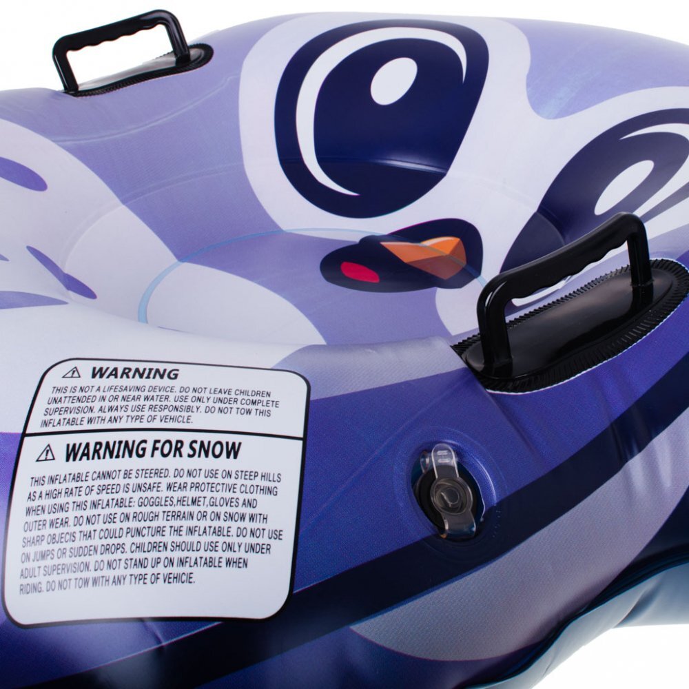 Ikonka Sanie gonflabila pentru copii Purple Owl cu manere de sustinere dimensiune 95 x 103 x 26 cm