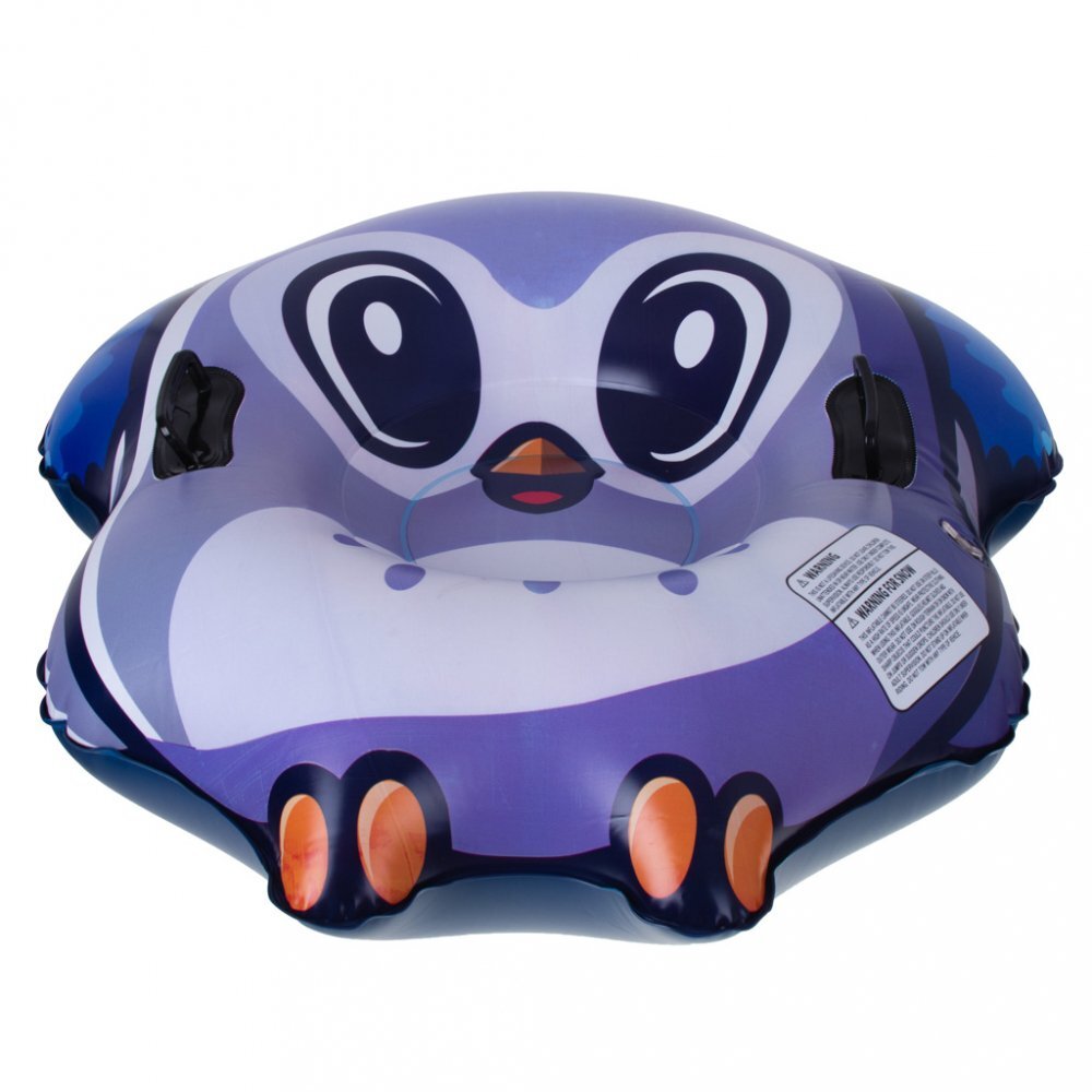 Ikonka Sanie gonflabila pentru copii Purple Owl cu manere de sustinere dimensiune 95 x 103 x 26 cm