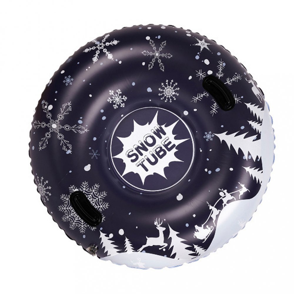 Ikonka Sanie gonflabila pentru copii Snow Flake cu manere de sustinere realizata din PVC dimensiune 110 x 26 cm
