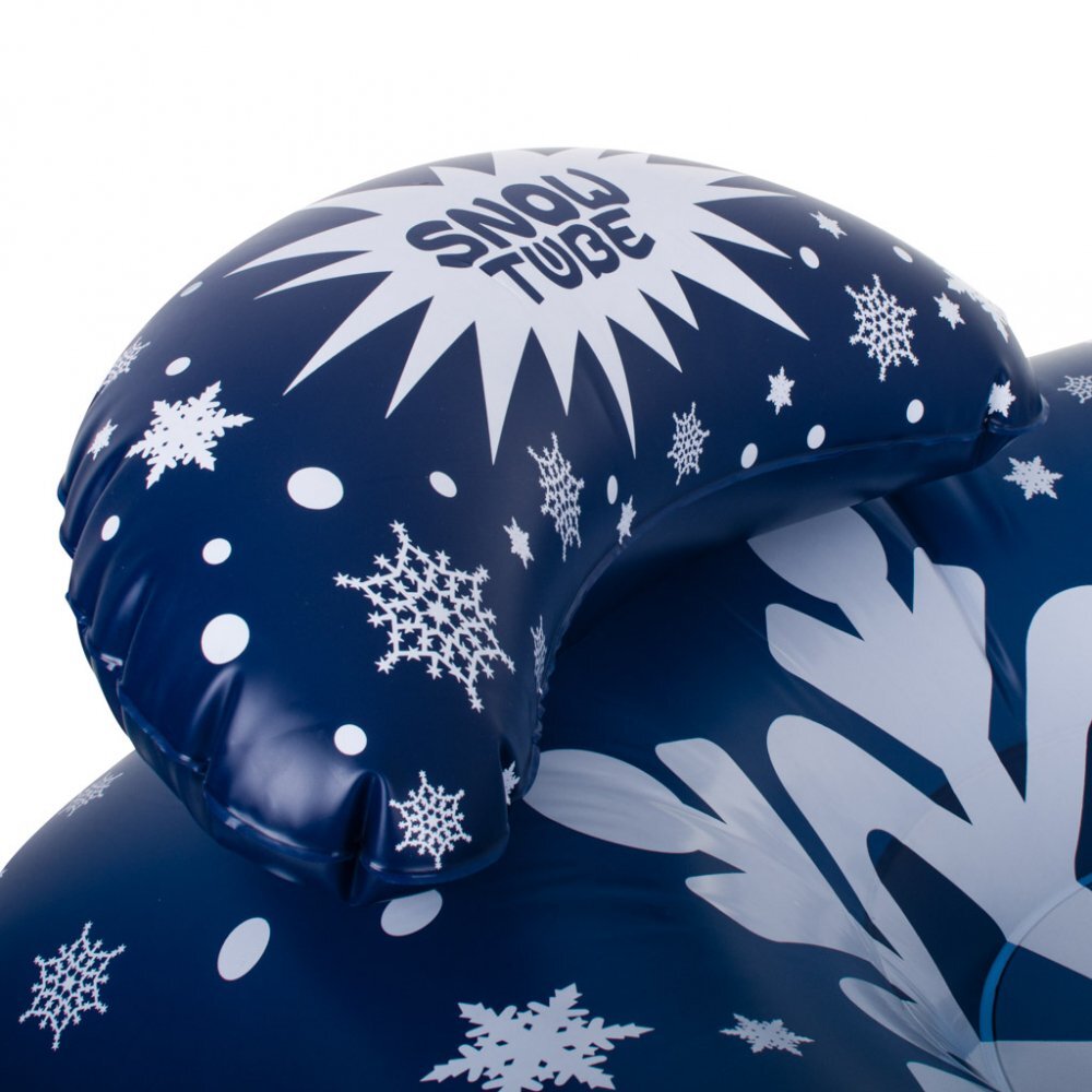 Ikonka Sanie gonflabila pentru copii Snow Flake cu perna manere de sustinere realizata din PVC dimensiune 95 x 103 x 26 cm